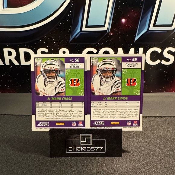 2024 Score-A-Treat Jamarr Chase Orange Pumpkins & Green Bats - Picture 2 of 2